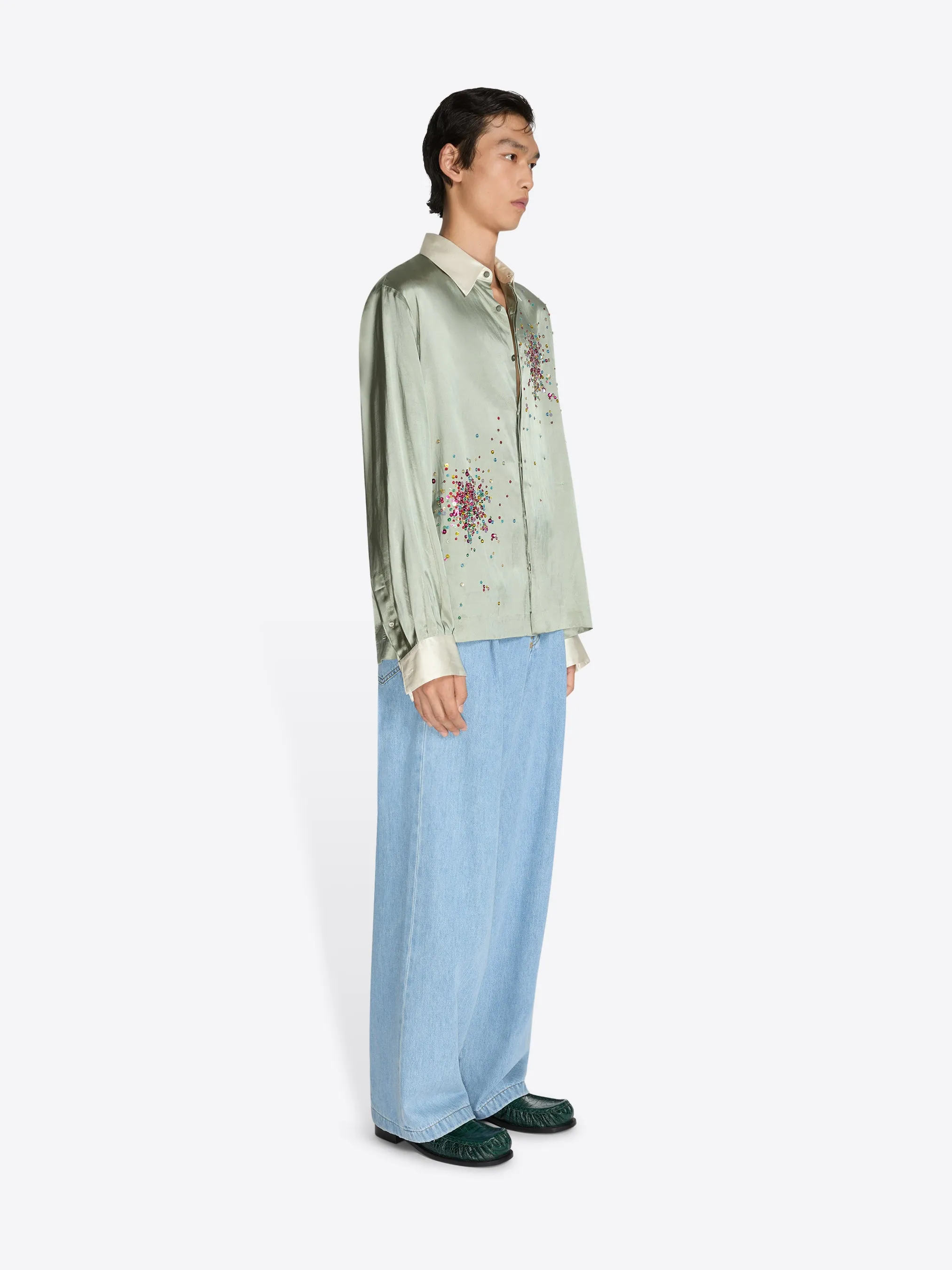 Embellished viscose shirt sold by Dries Van Noten product image thumbnail 3