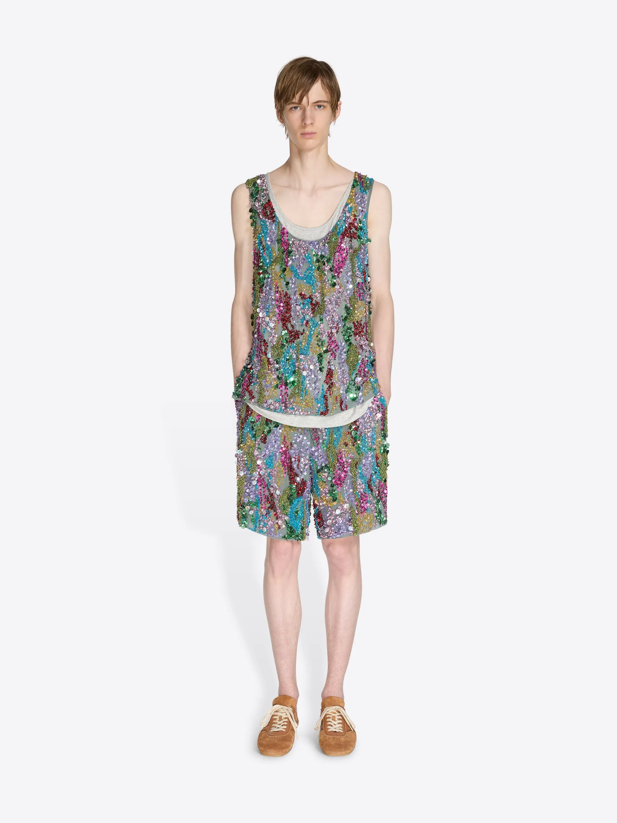 Embroidered tank top sold by Dries Van Noten product image thumbnail 2