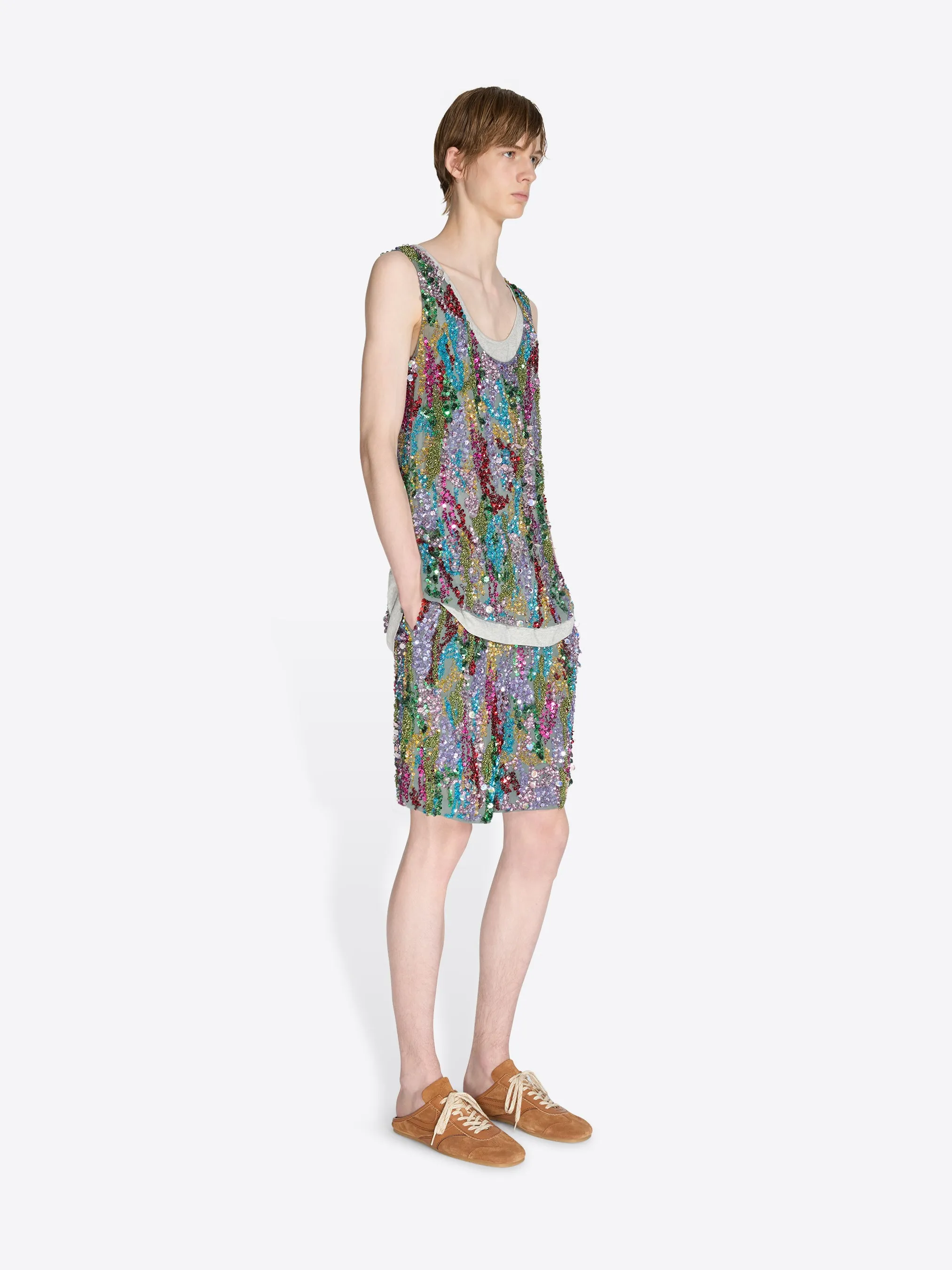 Embroidered tank top sold by Dries Van Noten product image thumbnail 3