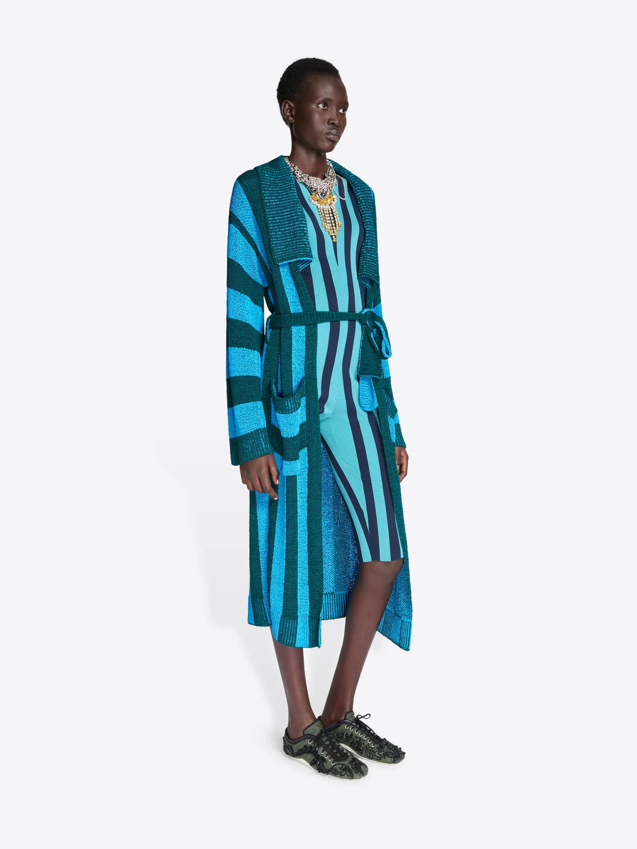 Loose belted cardigan sold by Dries Van Noten product image thumbnail 3