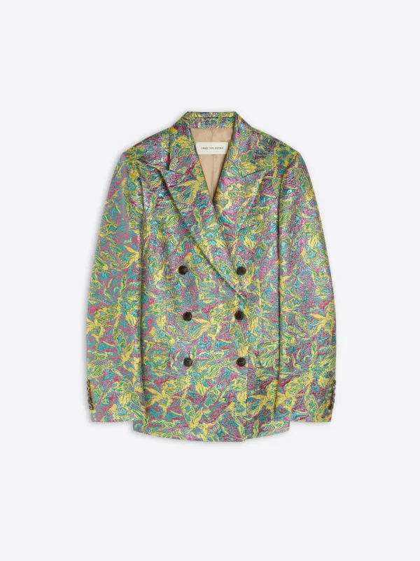Double breasted jacquard blazer made by Dries Van Noten