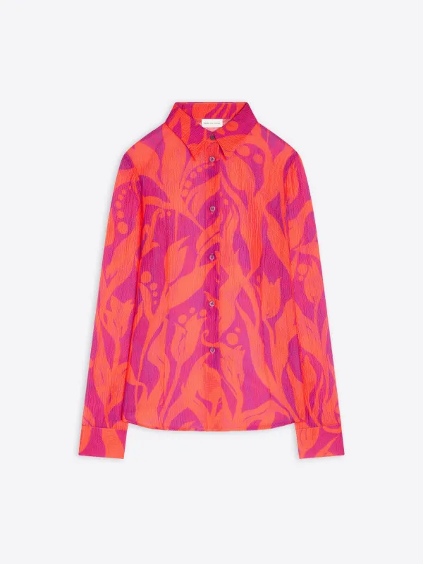 Fitted silk shirt made by Dries Van Noten