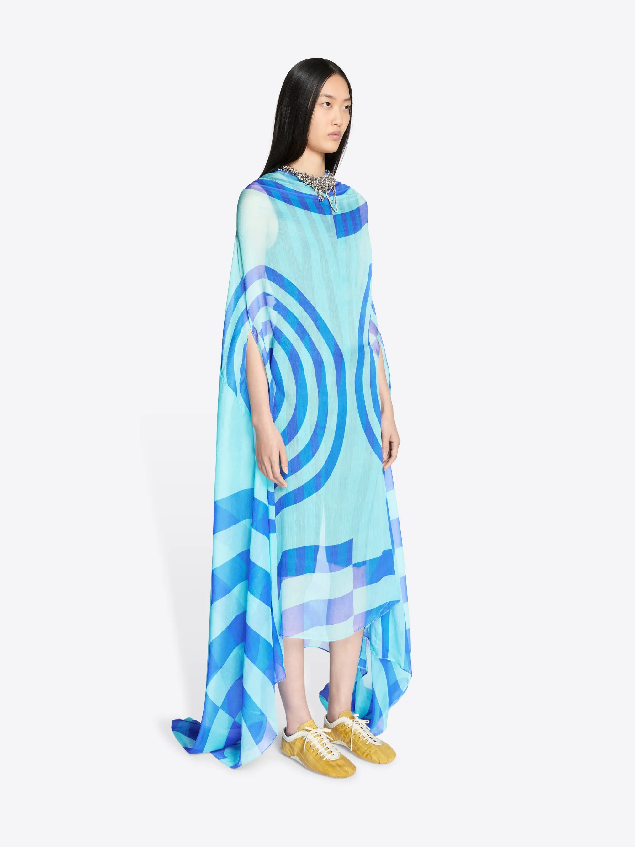 Silk cape dress sold by Dries Van Noten product image thumbnail 3