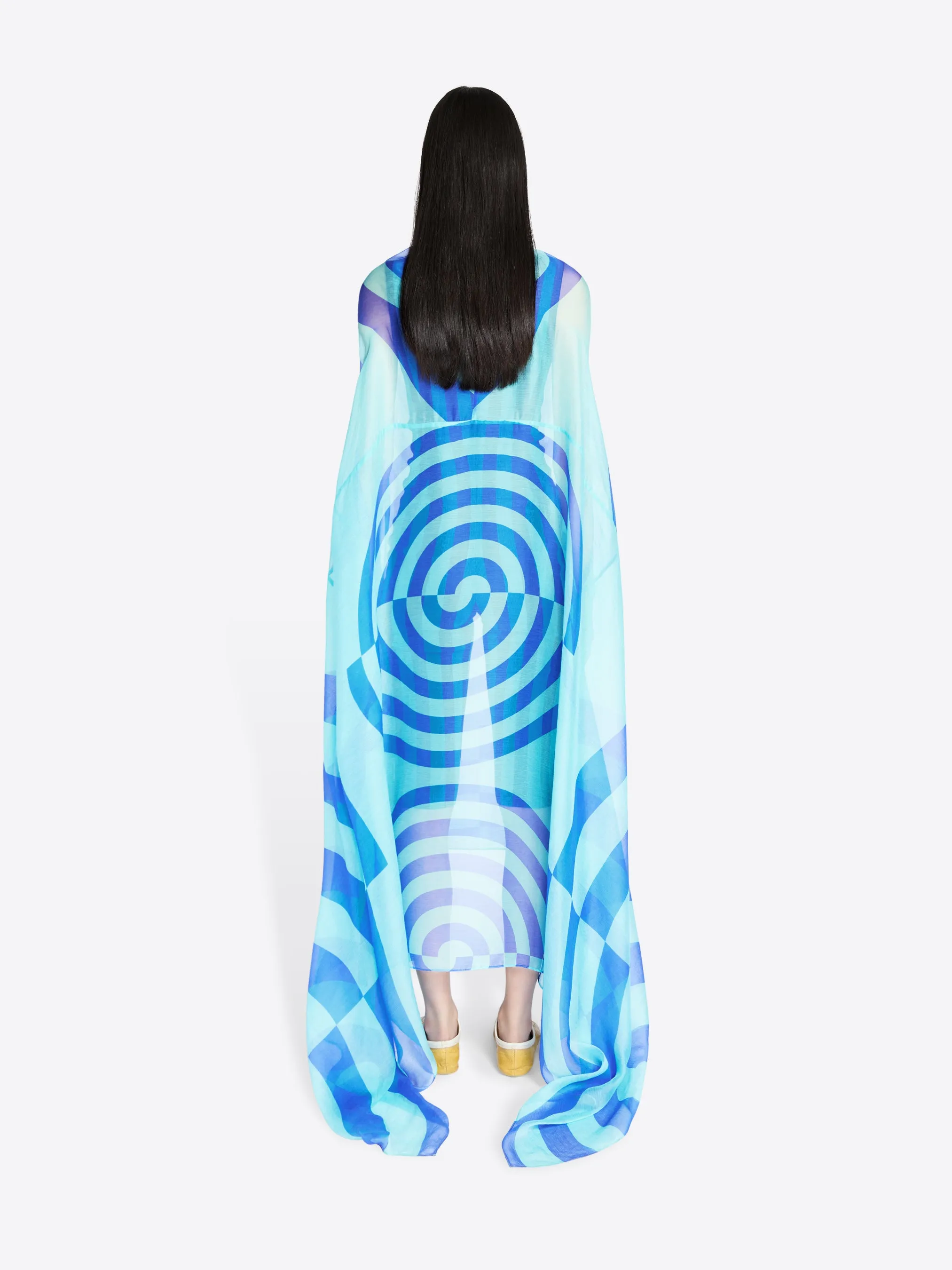 Silk cape dress sold by Dries Van Noten product image thumbnail 4