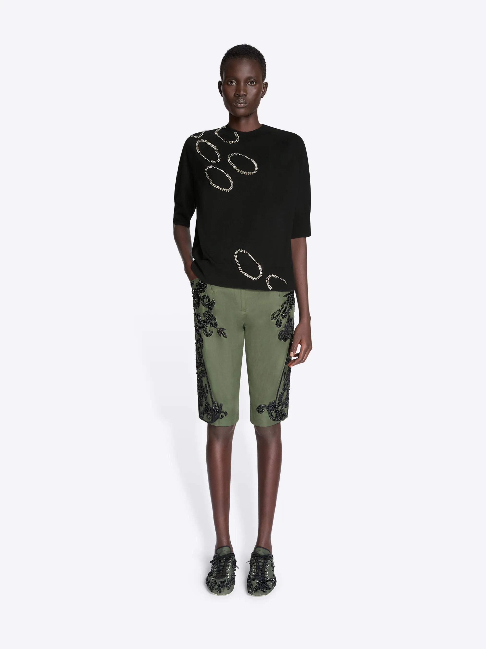 Embroidered merino sweater sold by Dries Van Noten product image thumbnail 2