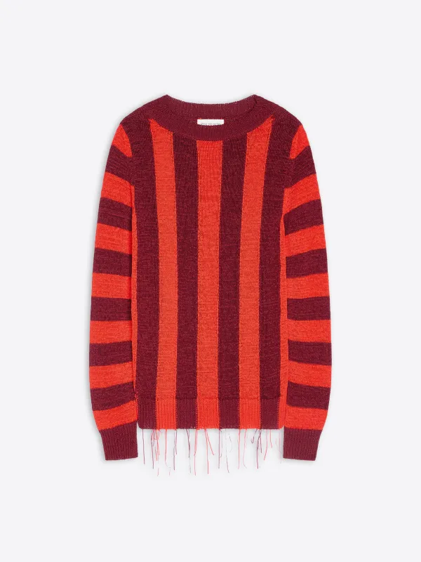 Intarsia knit sweater made by Dries Van Noten