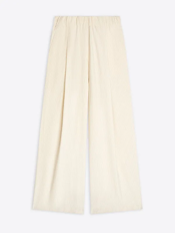 Wide pleated pants made by Dries Van Noten