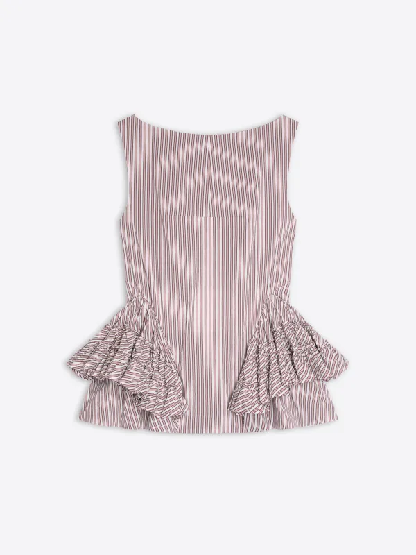 Ruffled peplum top made by Dries Van Noten