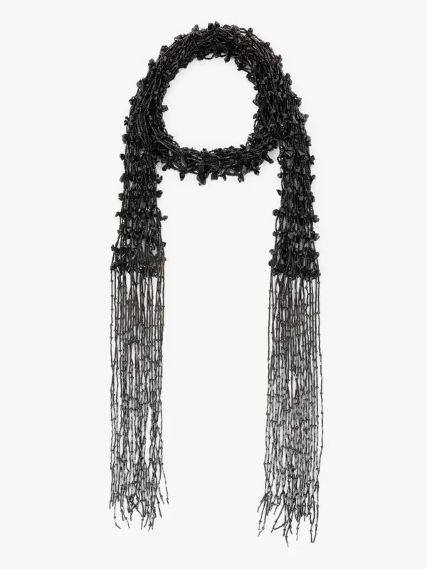 Embroidered scarf necklace made by Dries Van Noten