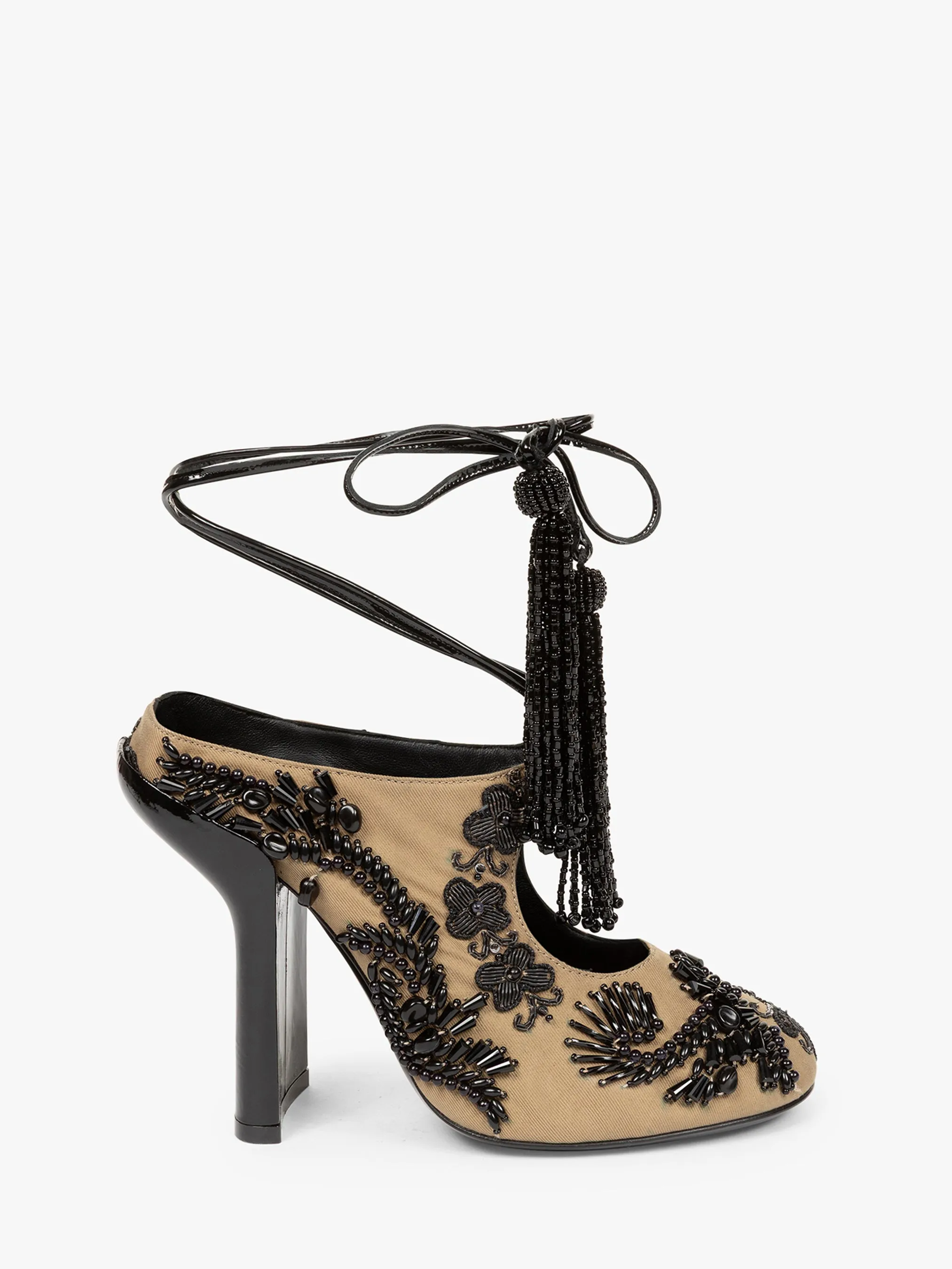 Embroidered lace-up mules sold by Dries Van Noten product image thumbnail 2