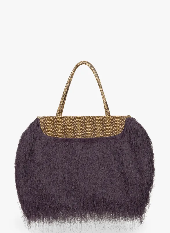 Ruffled shoulder bag made by Dries Van Noten
