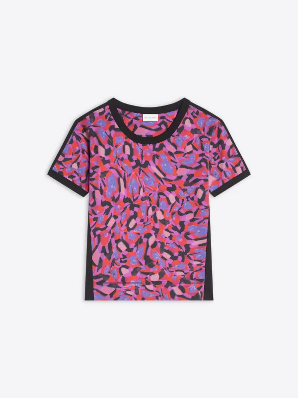 Fitted contrast tee made by Dries Van Noten