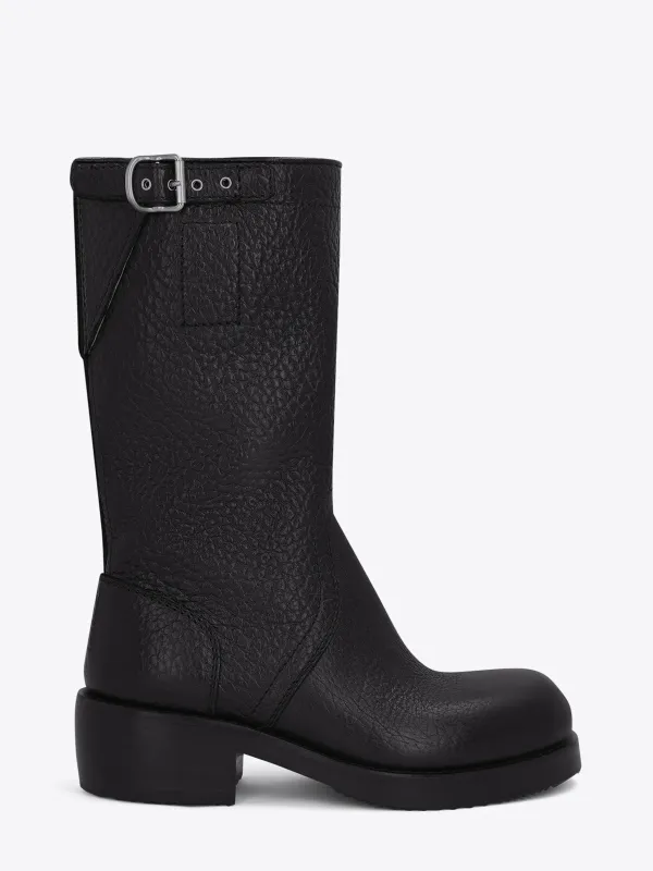 Leather biker boots made by Dries Van Noten