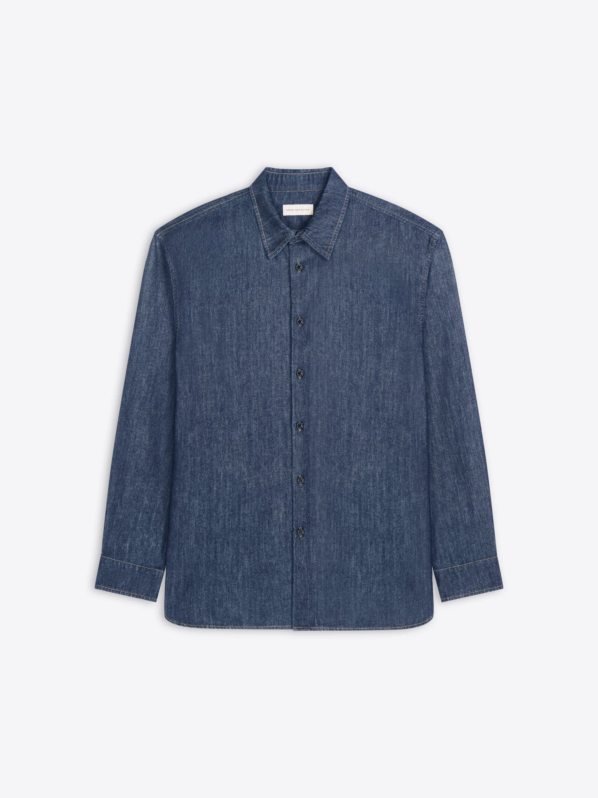 Loose denim shirt sold by Dries Van Noten