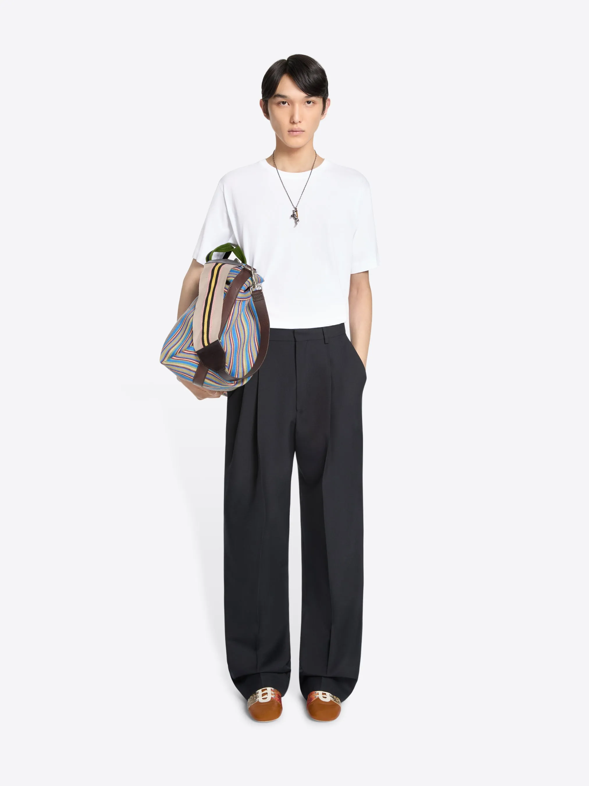 Cuffed cotton wool pants sold by Dries Van Noten product image thumbnail 2