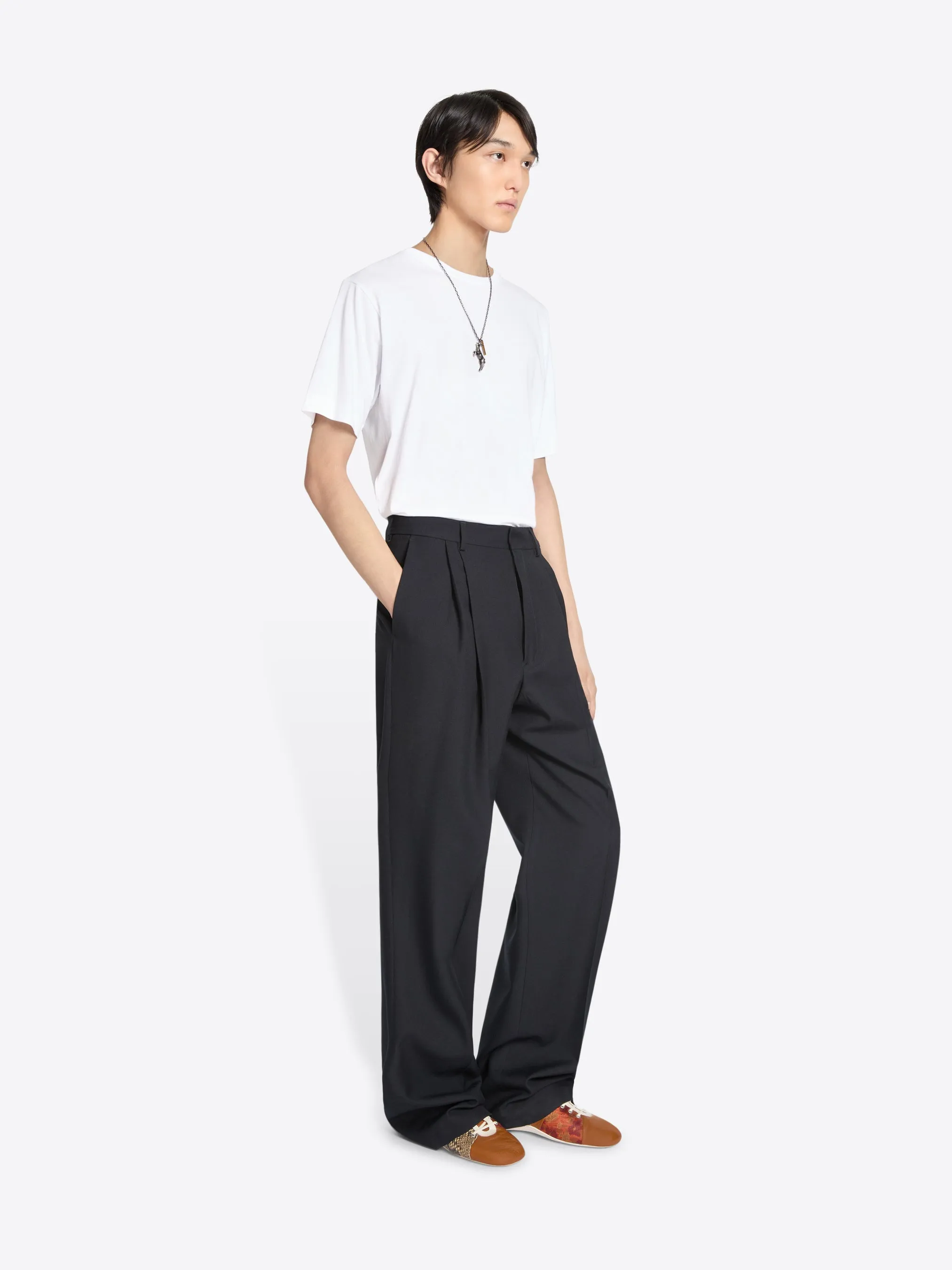 Cuffed cotton wool pants sold by Dries Van Noten product image thumbnail 3