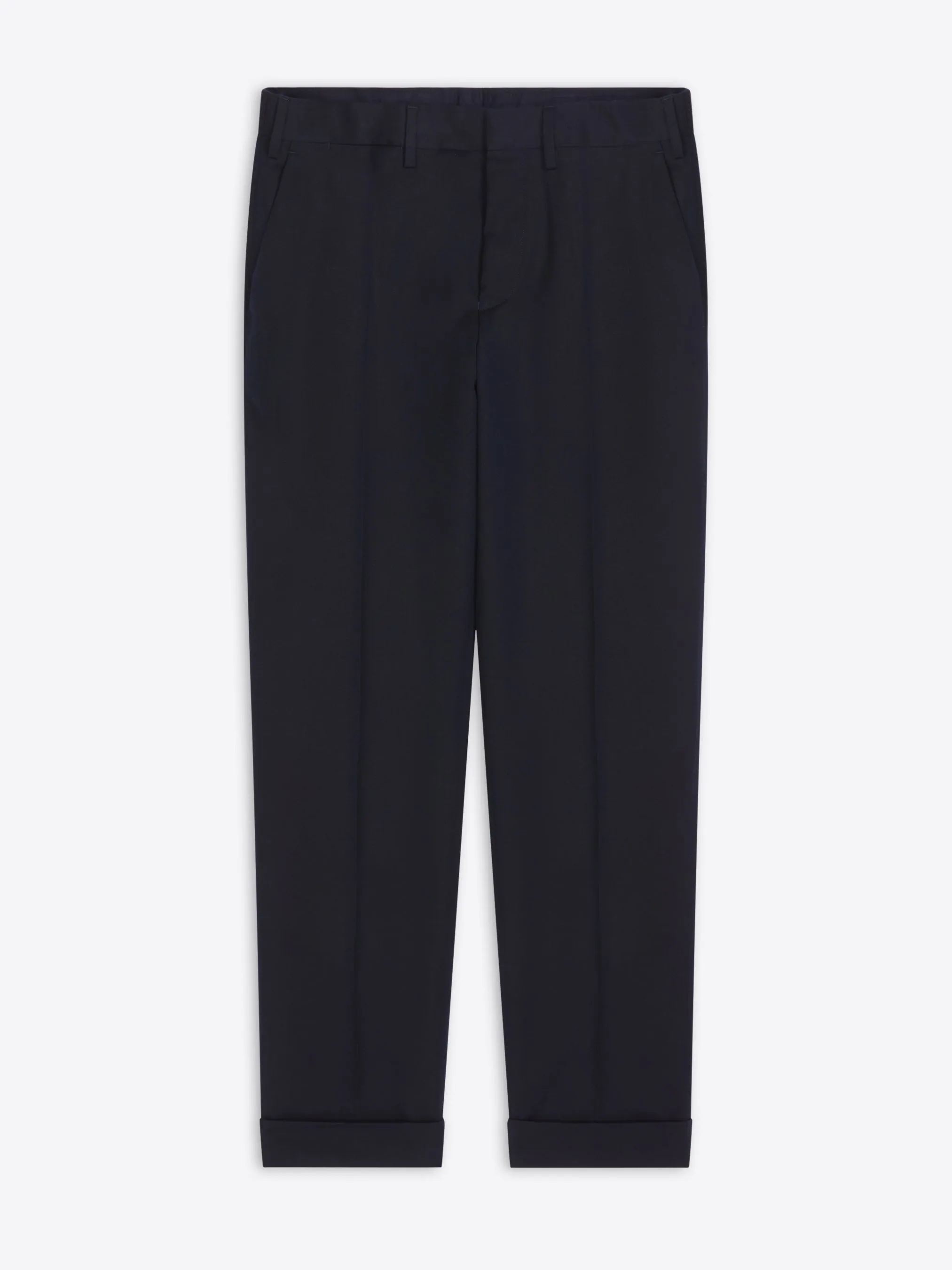 Cuffed cotton wool pants sold by Dries Van Noten