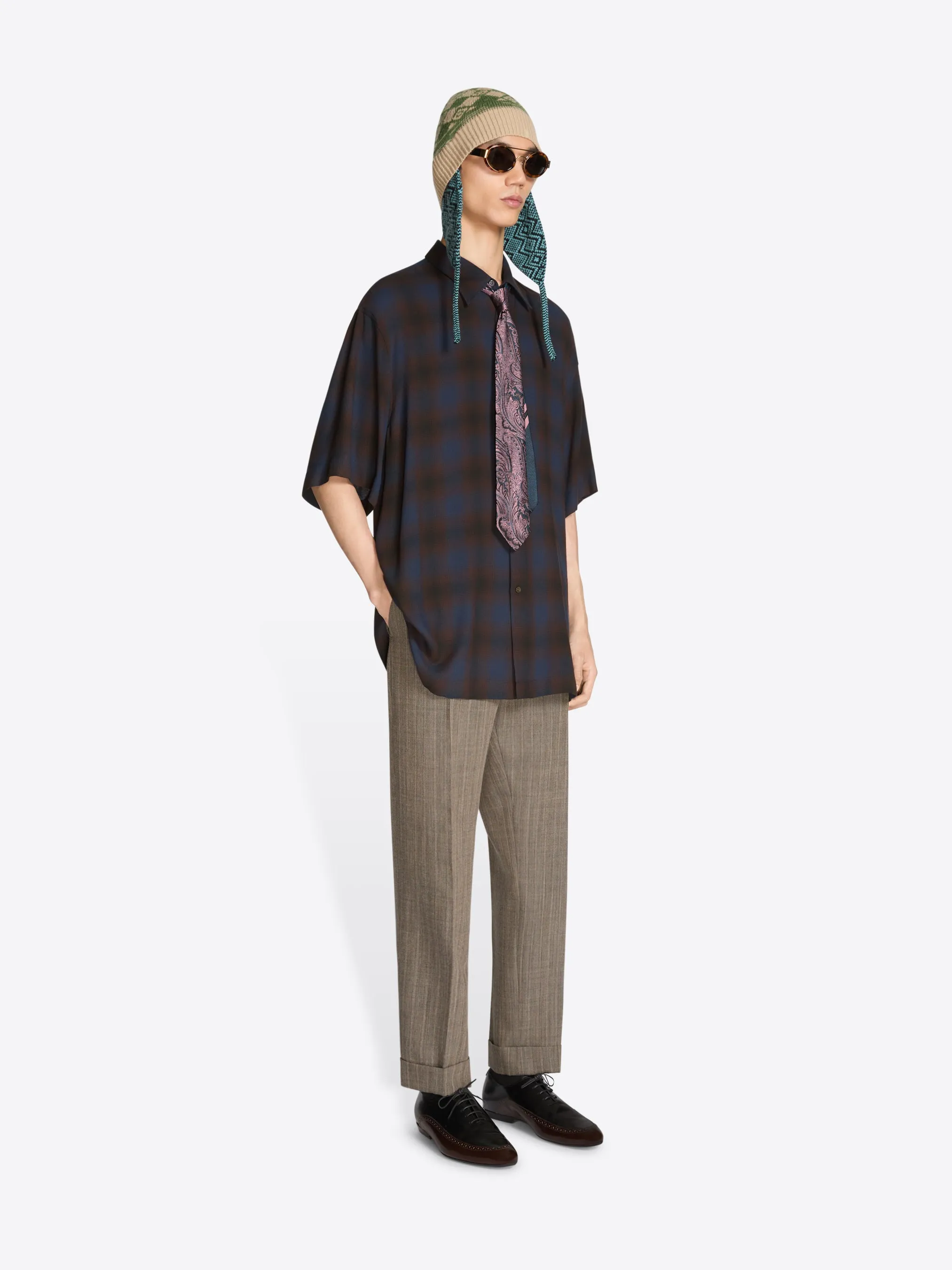 Cuffed wool pants sold by Dries Van Noten product image thumbnail 3
