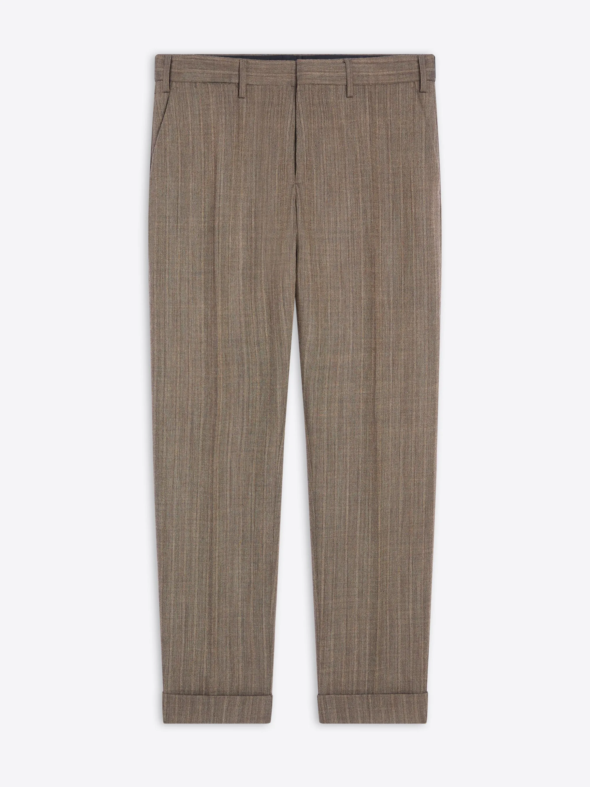 Cuffed wool pants sold by Dries Van Noten