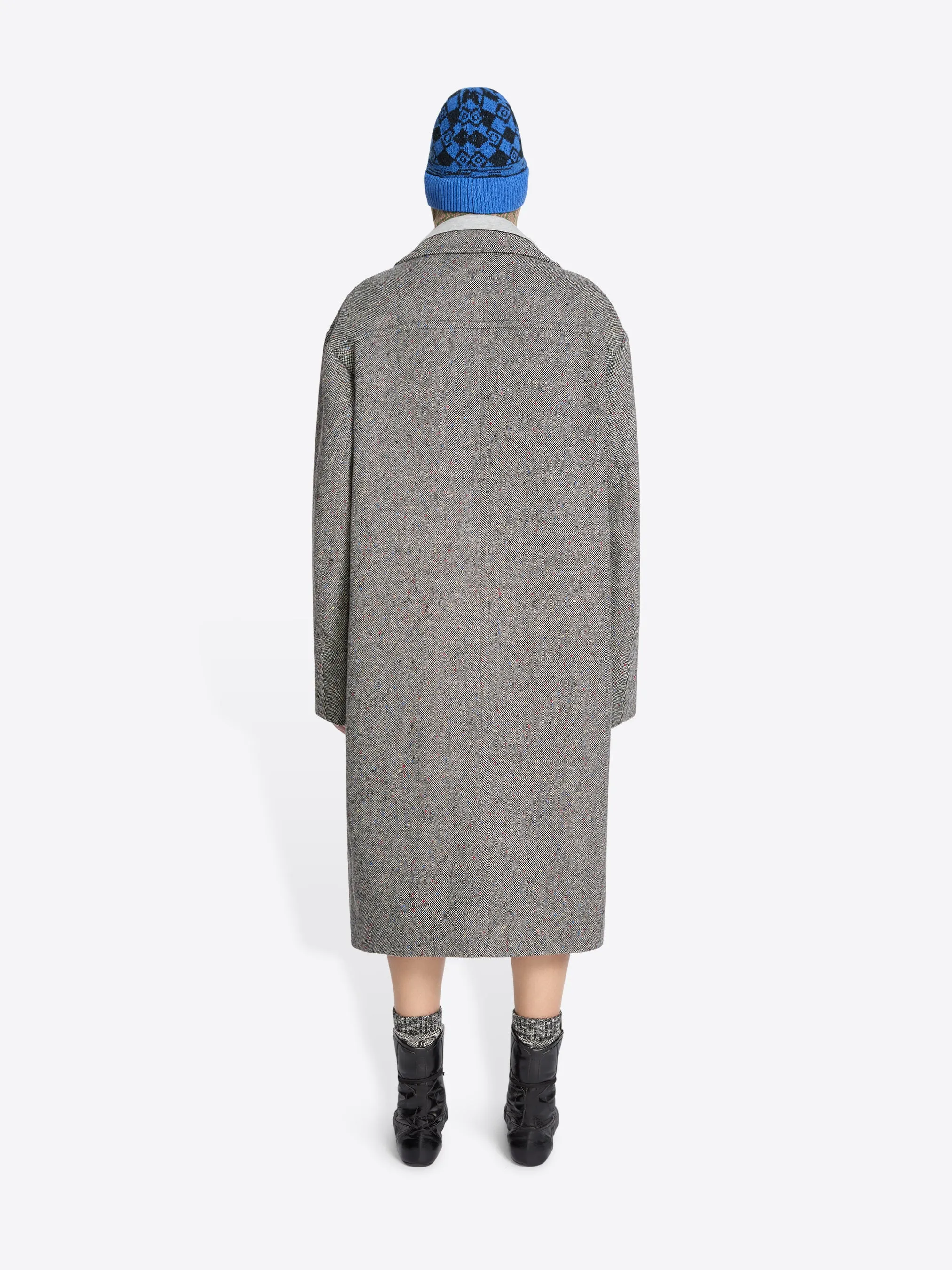 Oversized wool tweed coat sold by Dries Van Noten product image thumbnail 4