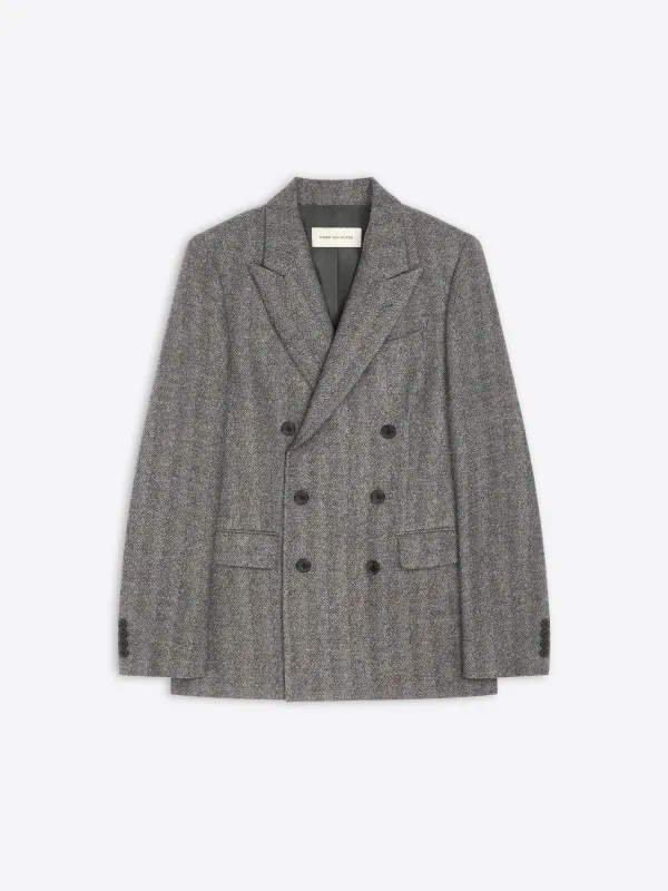 Double breasted wool blazer made by Dries Van Noten