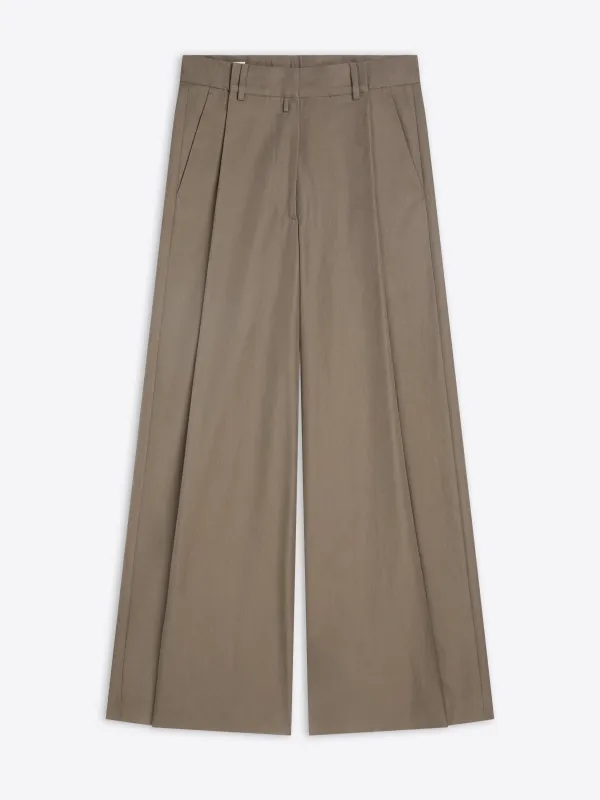 Wide pleated cotton pants made by Dries Van Noten