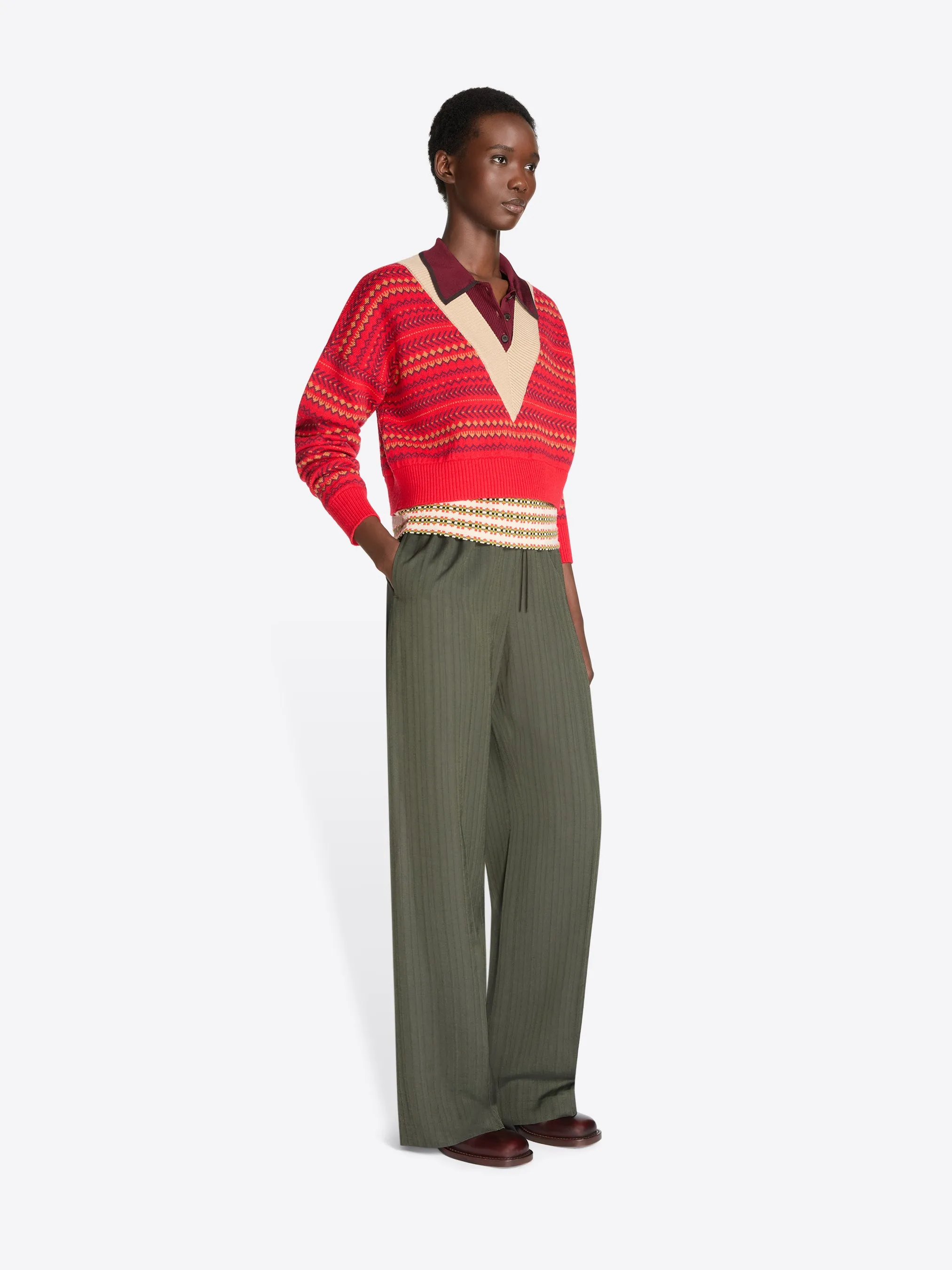 Elasticated viscose pants sold by Dries Van Noten product image thumbnail 3