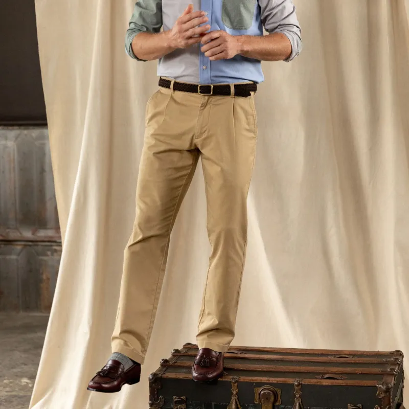 Pleated Gold School Chino - 160th Anniversary Edition sold by Duck Head