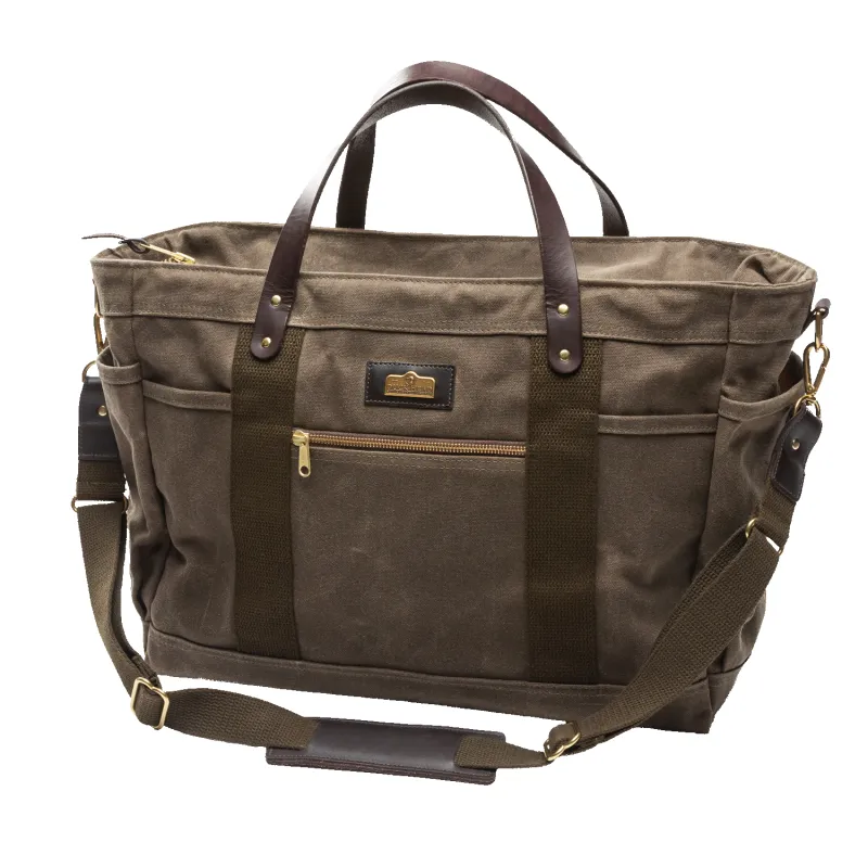 Waxed Canvas Tote Large - Field Brown sold by Duck Head