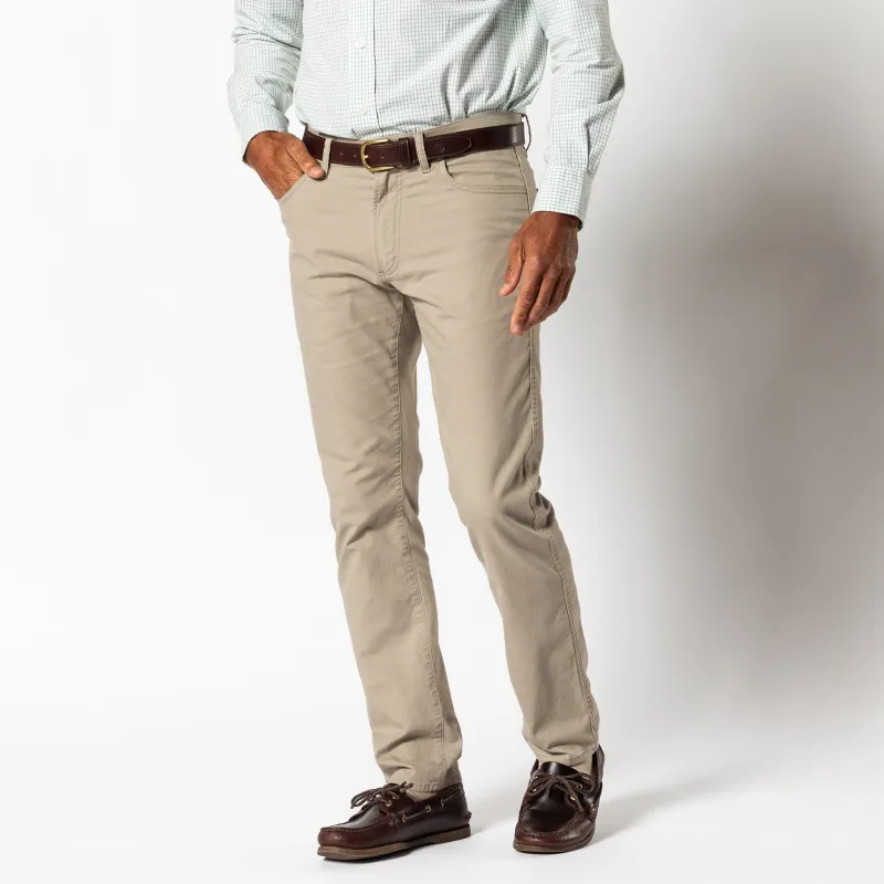 Slim Fit Pinpoint Canvas Five-Pocket sold by Duck Head