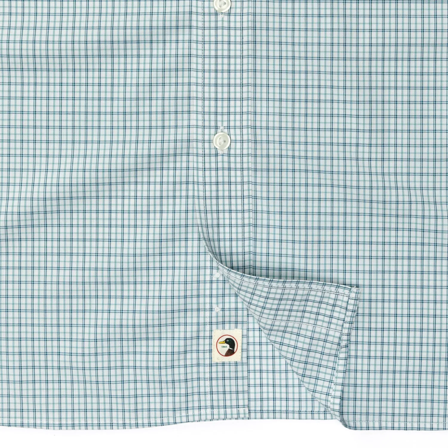 Performance Poplin Sport Shirt - Langley Plaid - Flint Blue sold by Duck Head product image thumbnail 3