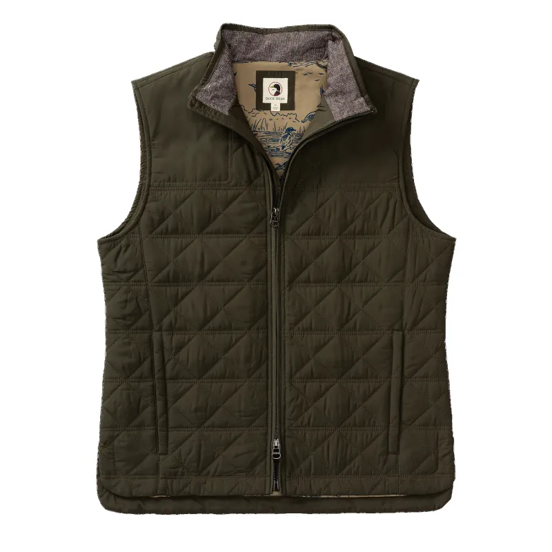 Fremont Performance Quilted Vest - Dark Forest Green sold by Duck Head