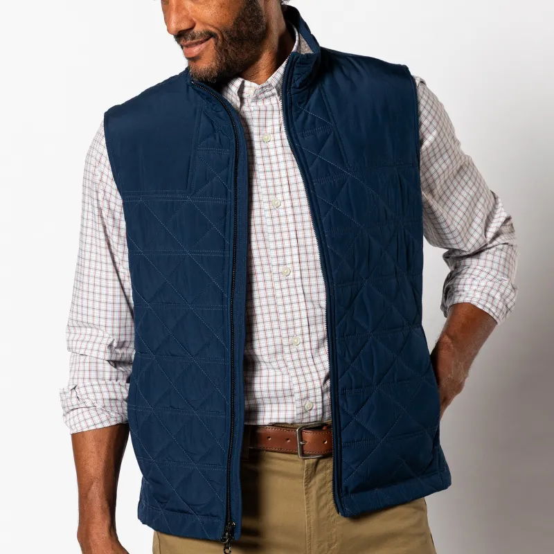 Fremont Performance Quilted Vest - Royal Navy sold by Duck Head