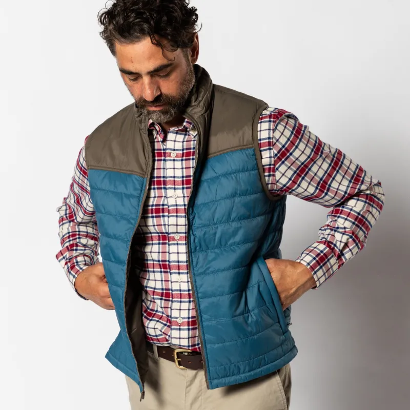 Ridgeland Performance Quilted Vest - Teal Blue sold by Duck Head