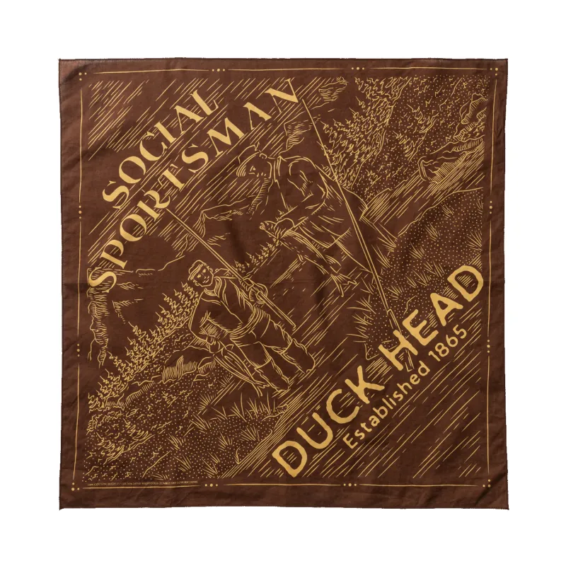 Social Sportsman Bandana - Dark Brown sold by Duck Head