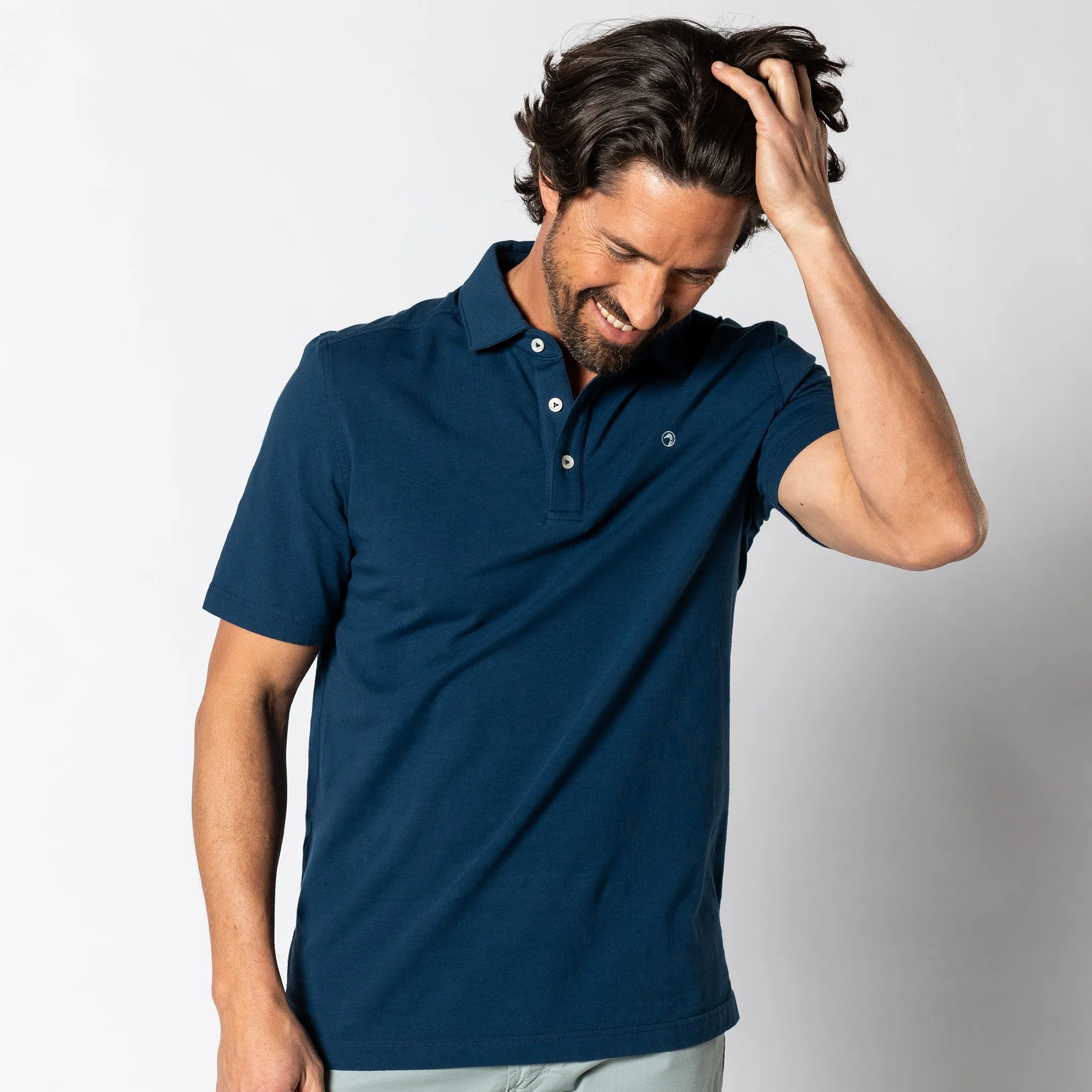 Hanover Pima Cotton Polo - Navy sold by Duck Head