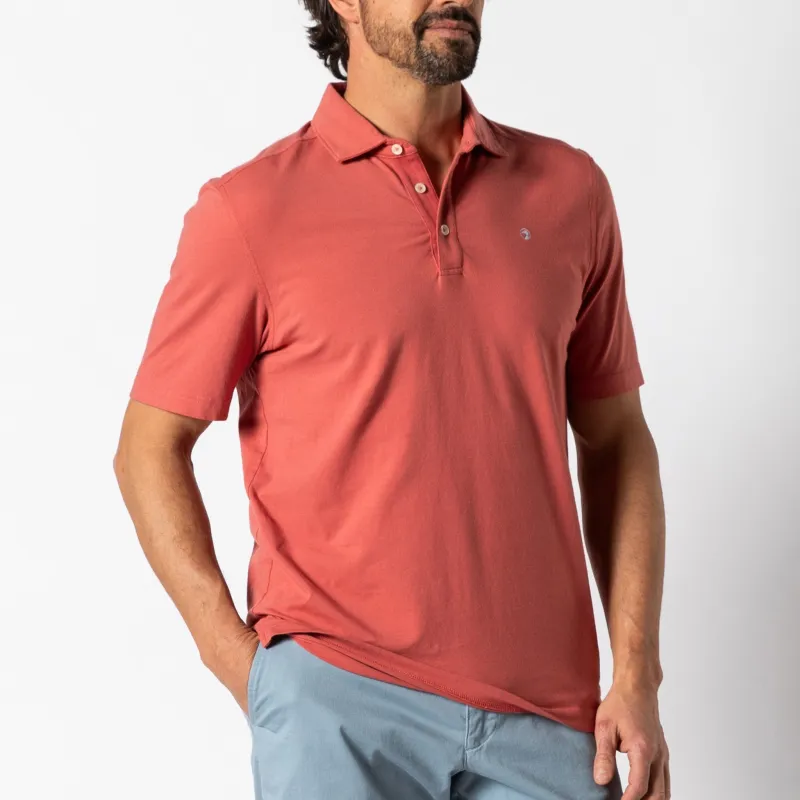 Hanover Pima Cotton Polo - Sunwashed Red sold by Duck Head