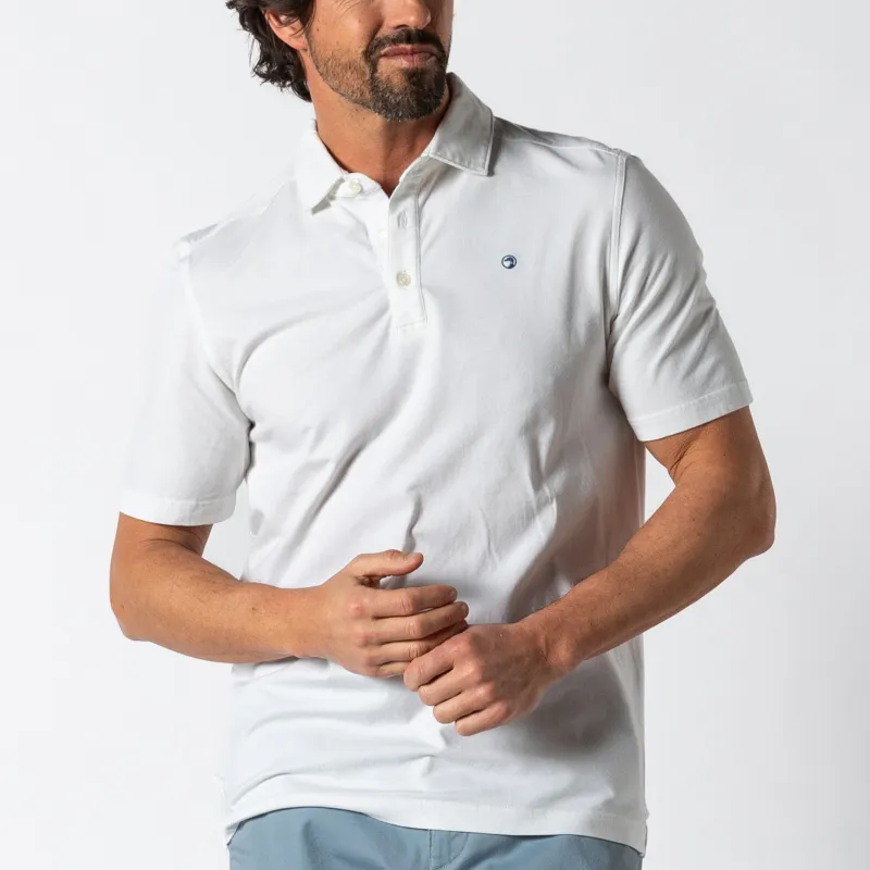 Hanover Pima Cotton Polo - White sold by Duck Head