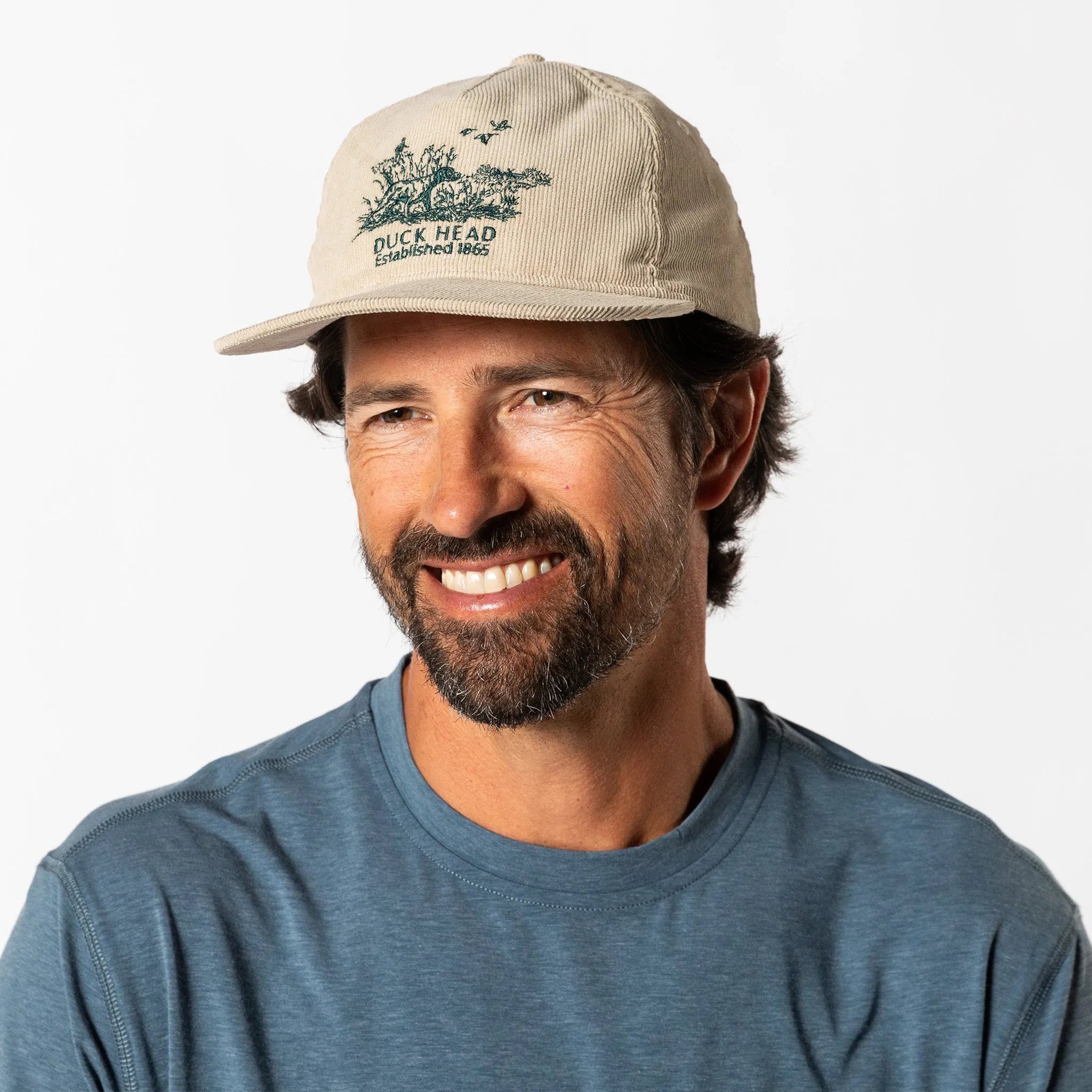 Corduroy Unstructured 5-Panel Hat - Stone sold by Duck Head