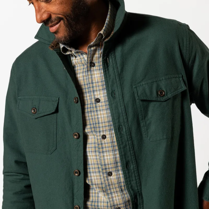 Slater Moleskin Overshirt - Spruce Green sold by Duck Head