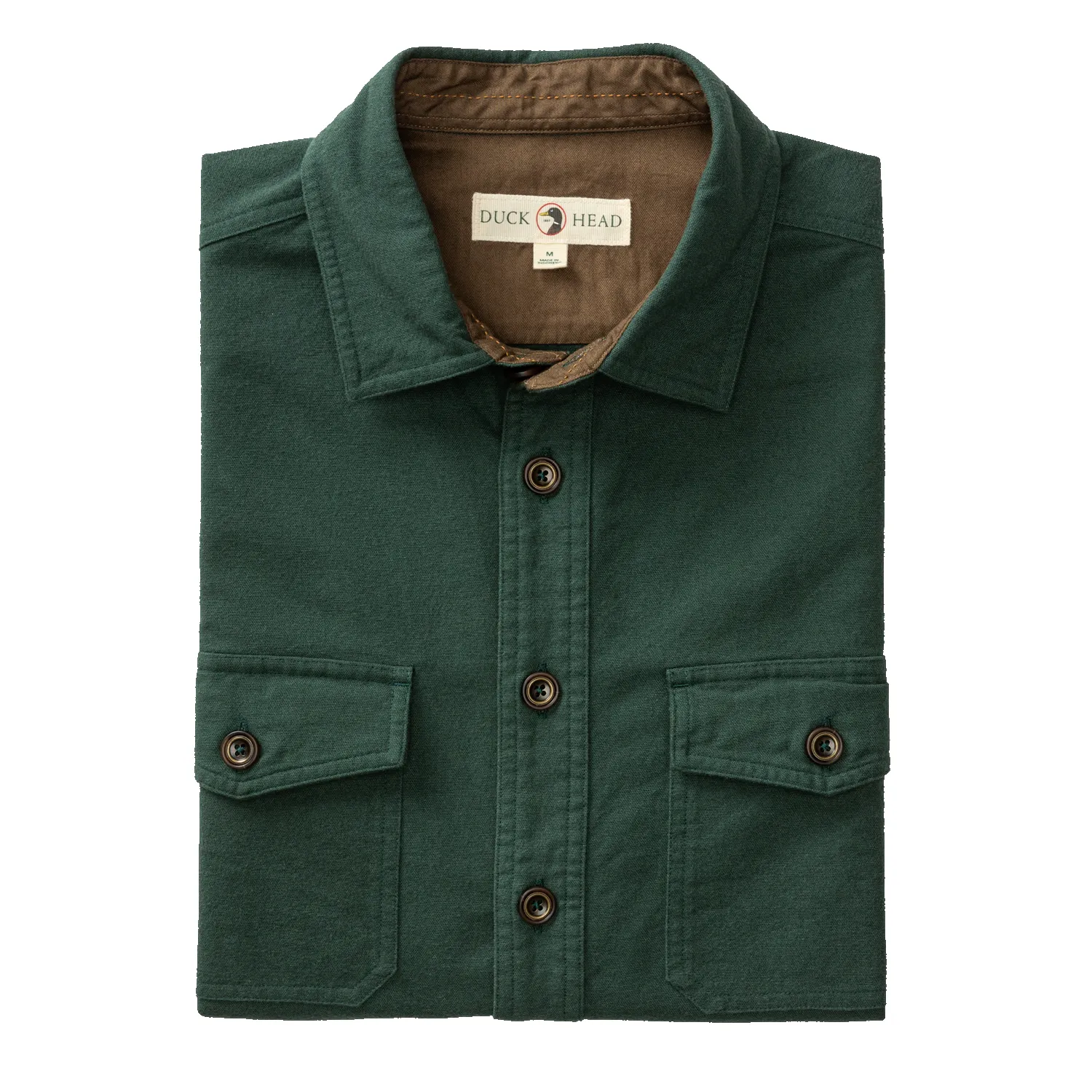 Slater Moleskin Overshirt - Spruce Green sold by Duck Head product image thumbnail 3