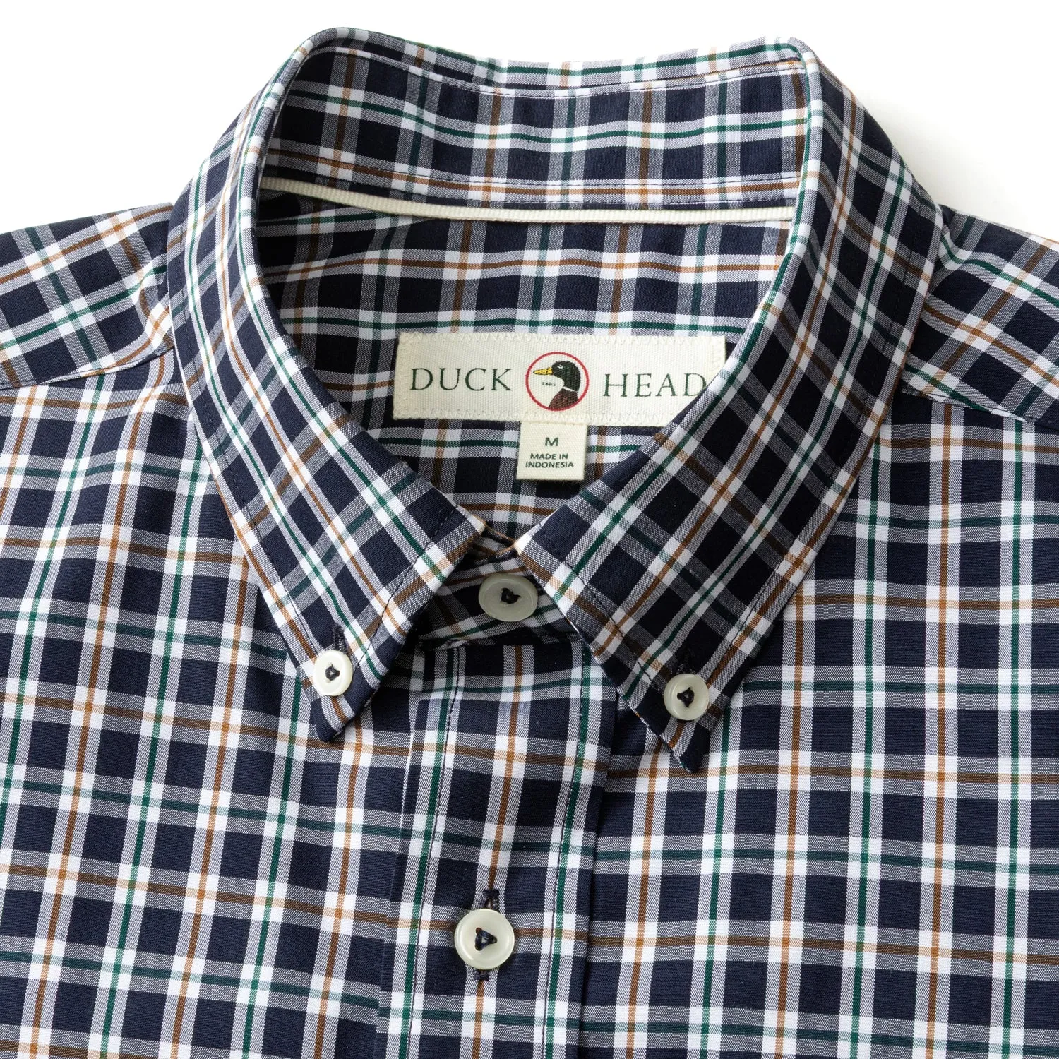Performance Poplin Sport Shirt - Moseley Plaid - Maritime Blue sold by Duck Head product image thumbnail 4