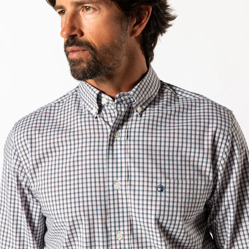 Performance Poplin Sport Shirt - Bryant Plaid - Orion Blue sold by Duck Head