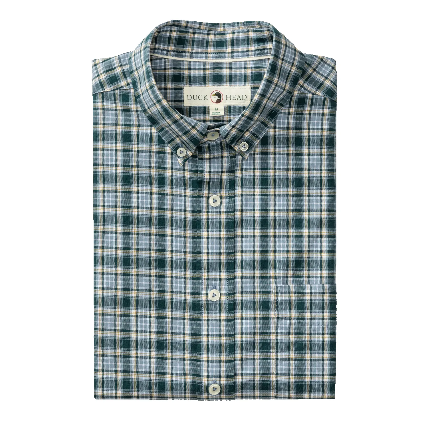 Cotton Twill Sport Shirt - Lanier Plaid - Emerald Green sold by Duck Head product image thumbnail 2