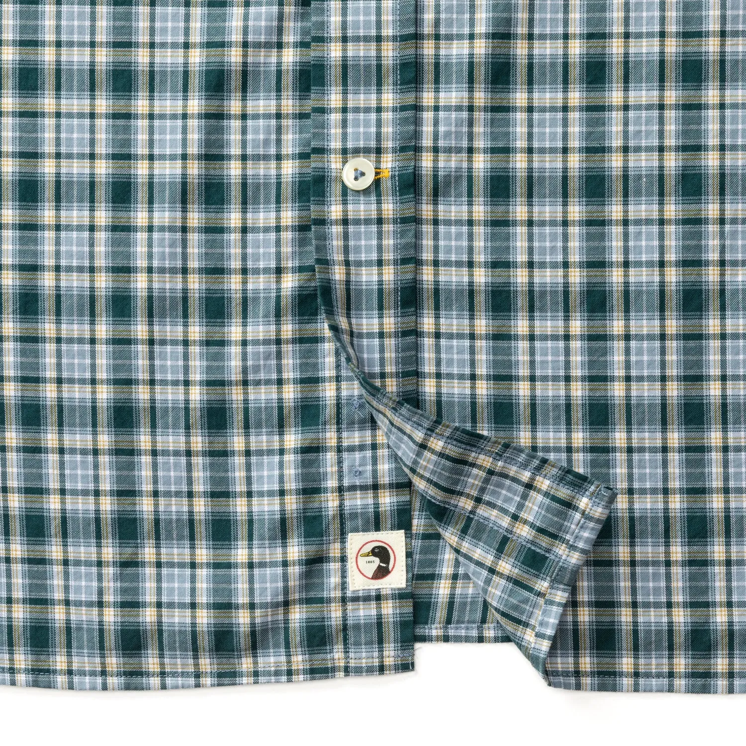 Cotton Twill Sport Shirt - Lanier Plaid - Emerald Green sold by Duck Head product image thumbnail 4