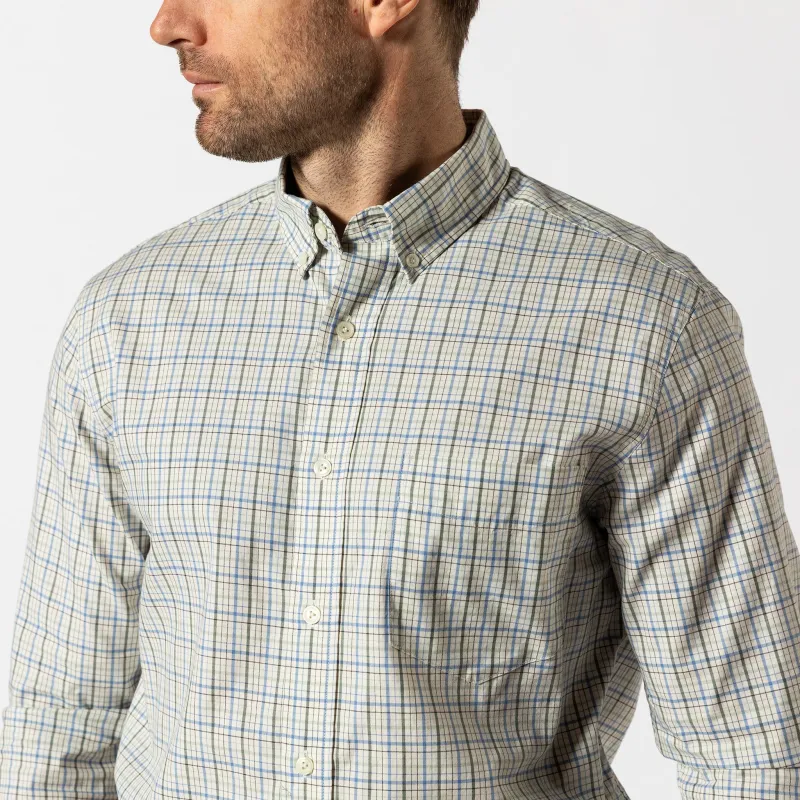 Cotton Twill Sport Shirt - Cooper Plaid - Lake Blue sold by Duck Head