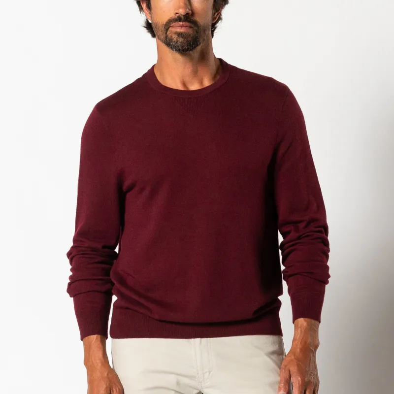 Henson Merino Crewneck Sweater - Fig made by Duck Head