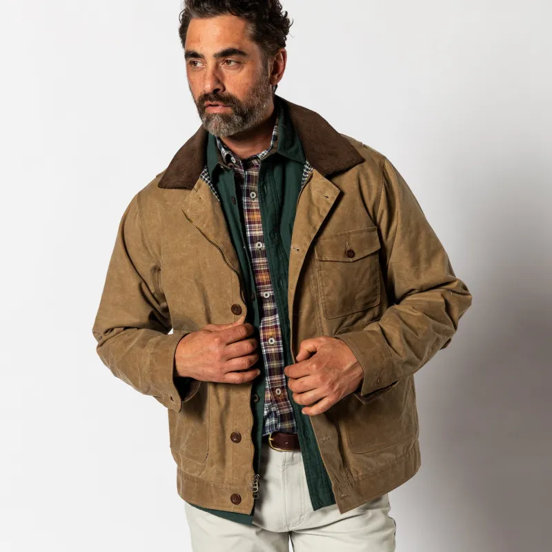 Waxed Duck Canvas Rancher Jacket - Umber Brown sold by Duck Head