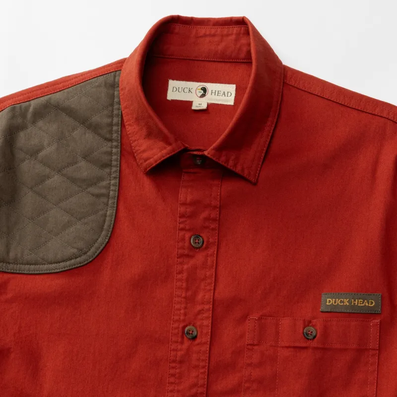 Woodland Shooting Shirt - Red Ochre made by Duck Head