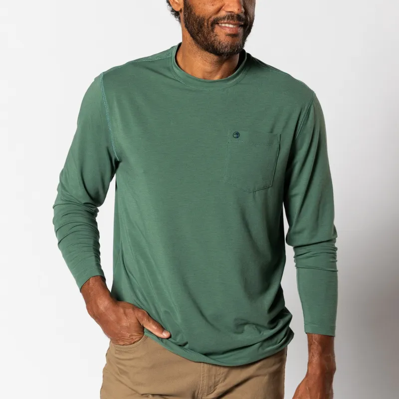 Windward Long Sleeve Performance T-Shirt - Duck Green sold by Duck Head